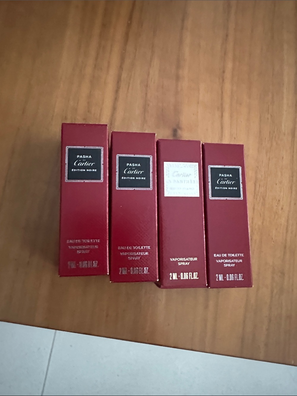 Cartier set of four latest Fragrance samples
